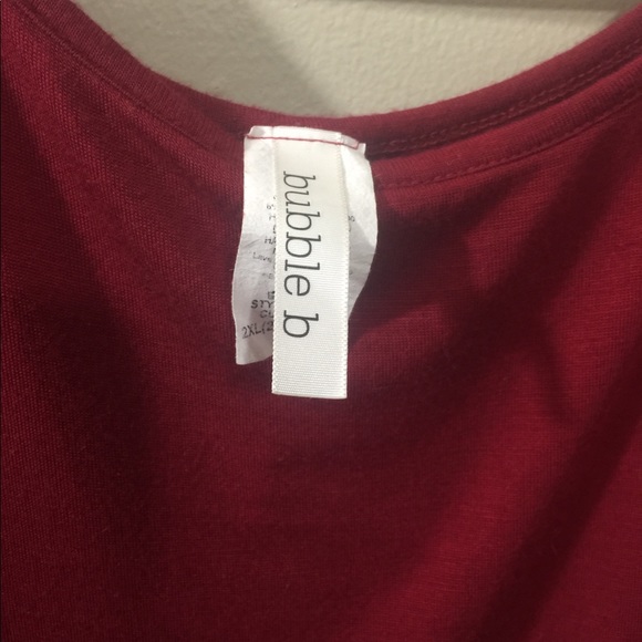 Bubble B top Maroon with see thru chain shoulders. - Picture 2 of 3
